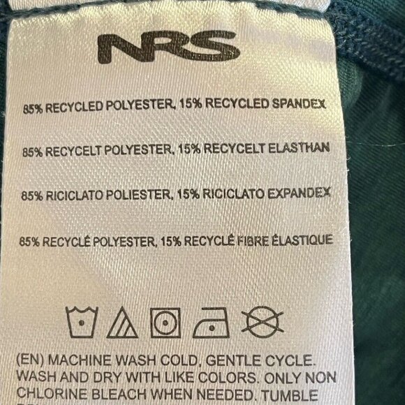 NRS Women's XL UPF 50 Long Sleeve Heathered Dark Green Silkweight Hoodie - Picture 7 of 7